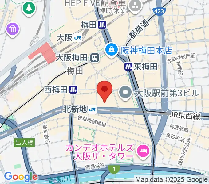 三木楽器ドラムセンターの地図