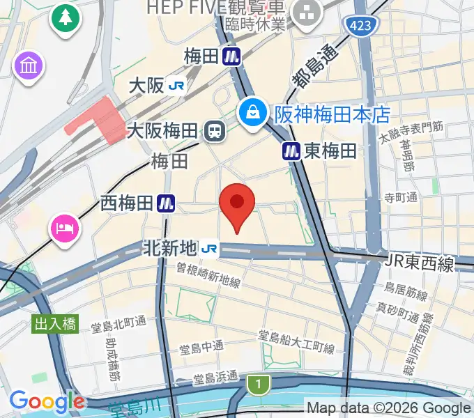 三木楽器ドラムセンターの地図