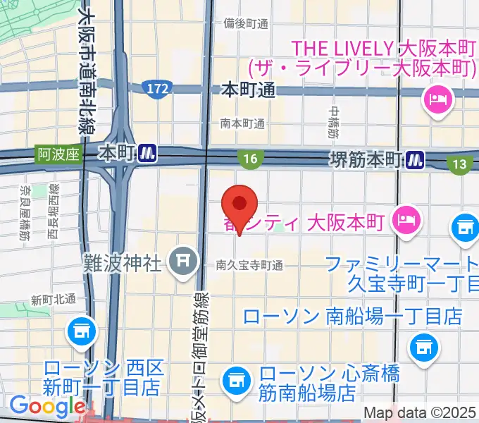 三木楽器開成館の地図
