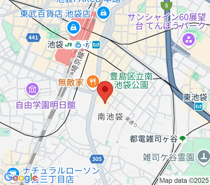 池袋monoの地図