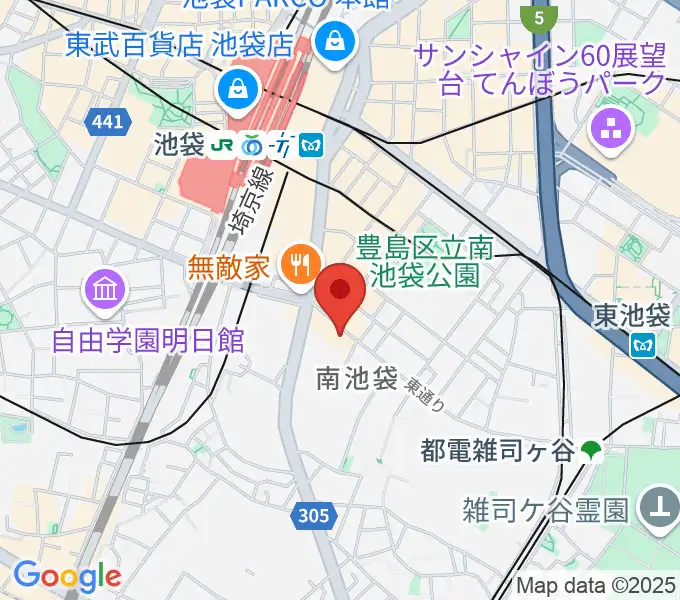 池袋monoの地図