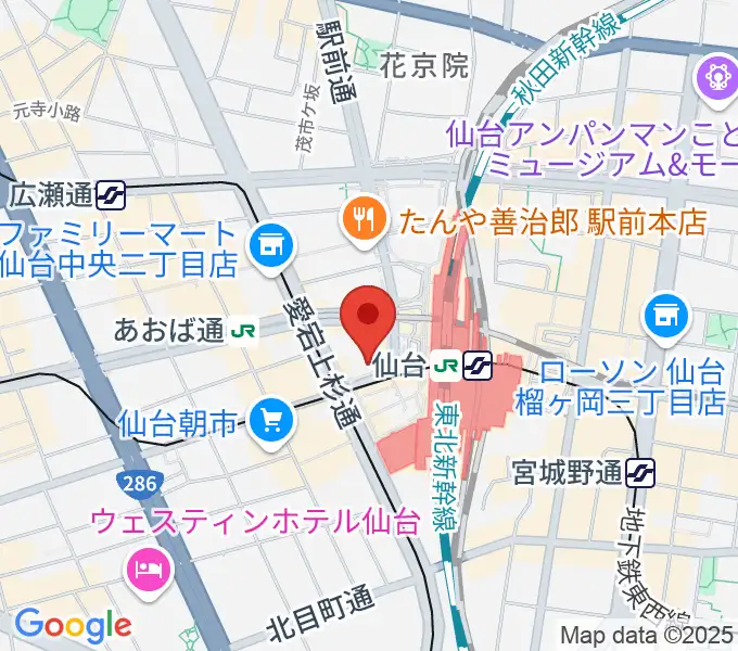 島村楽器 仙台ロフト店の地図
