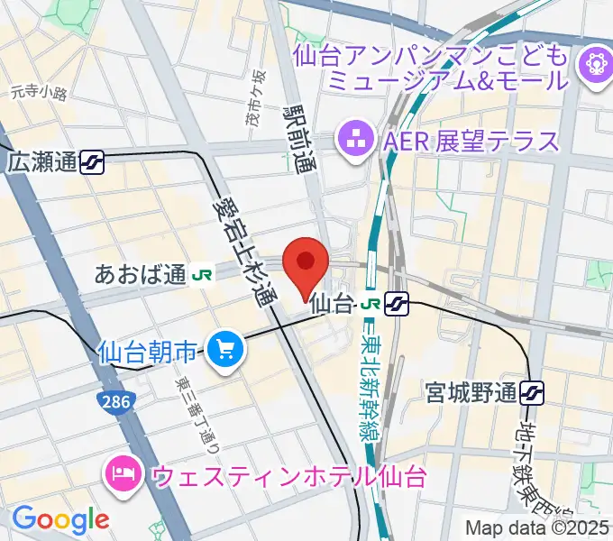 島村楽器 仙台ロフト店の地図