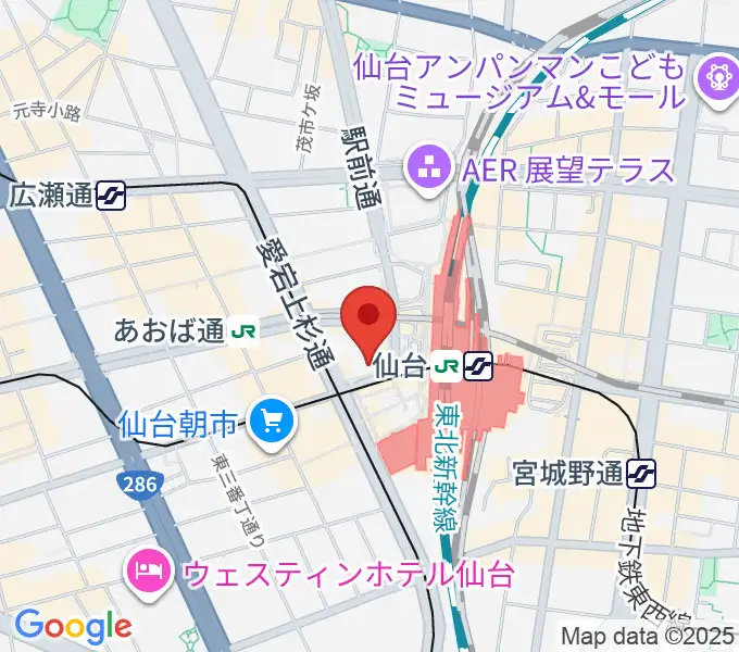 島村楽器 仙台ロフト店の地図