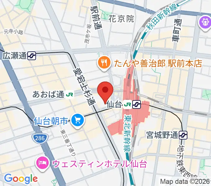 島村楽器 仙台ロフト店の地図