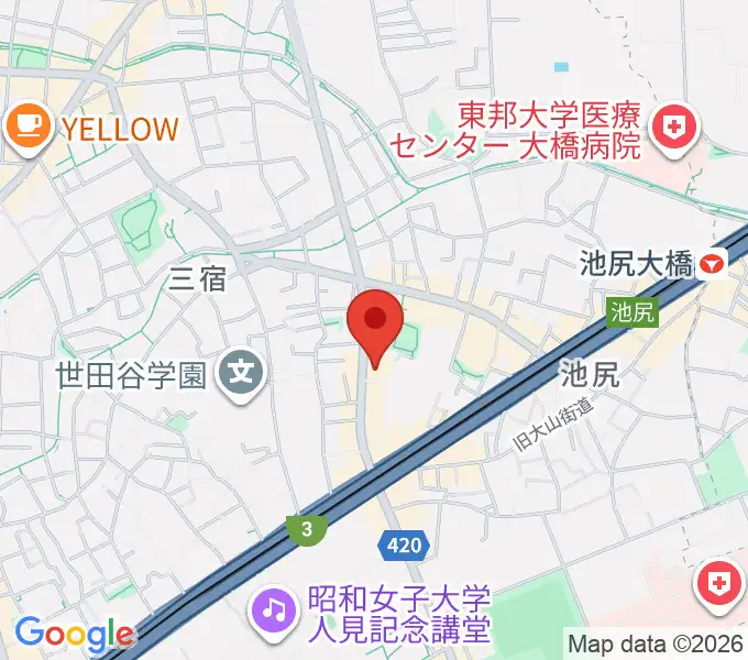 KMAパラダイスホールの地図