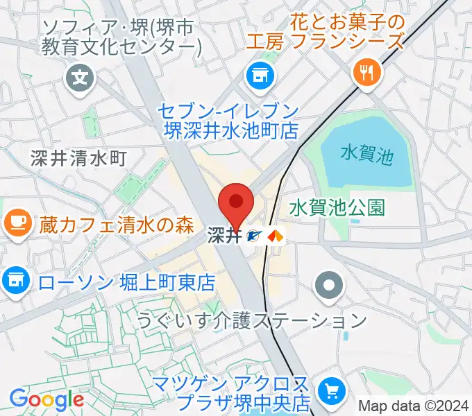 ベースオントップ深井駅前店の地図