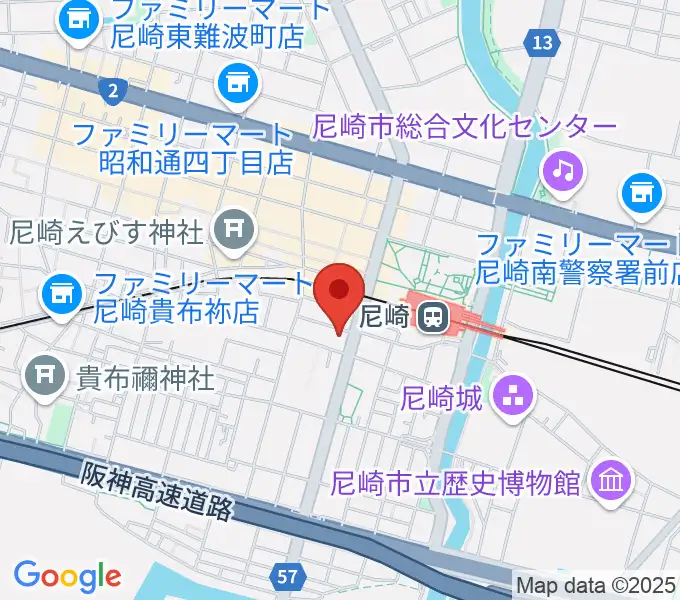 ベースオントップ尼崎店の地図