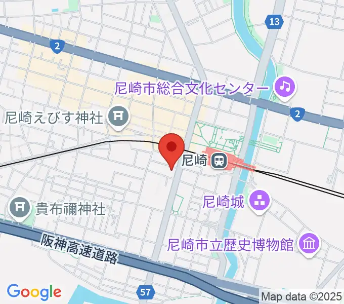 ベースオントップ尼崎店の地図