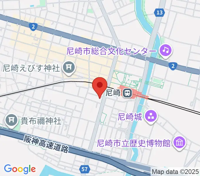 ベースオントップ尼崎店の地図
