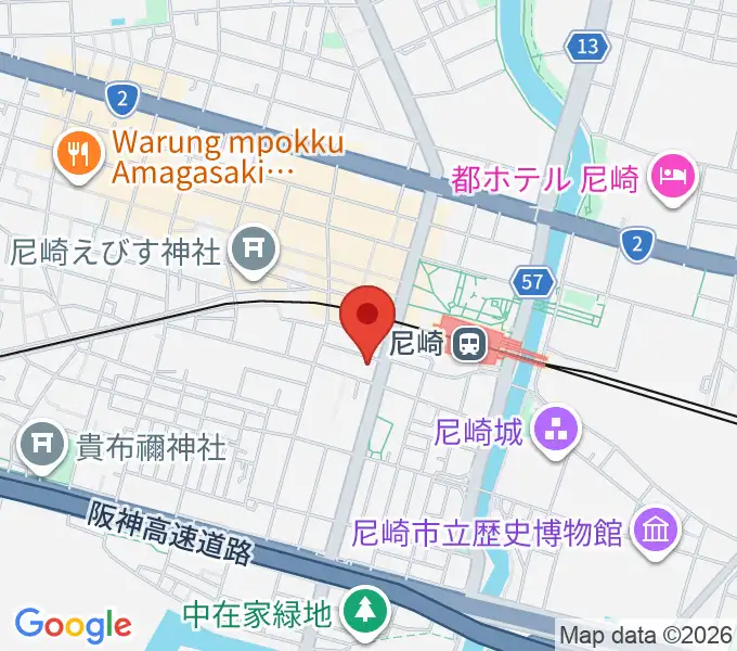 ベースオントップ尼崎店の地図