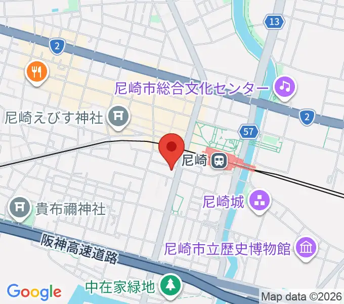 ベースオントップ尼崎店の地図