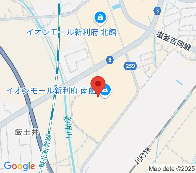 島村楽器イオンモール新利府 南館店の地図