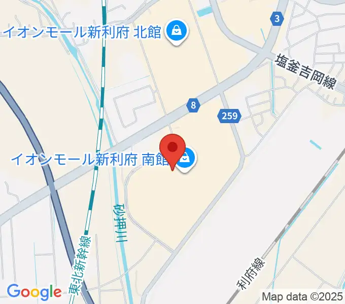 島村楽器イオンモール新利府 南館店の地図