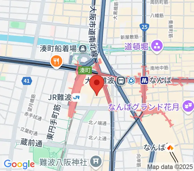 ベースオントップなんば店の地図