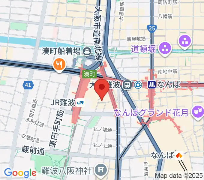 ベースオントップなんば店の地図