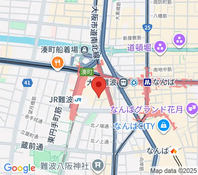 ベースオントップなんば店の地図