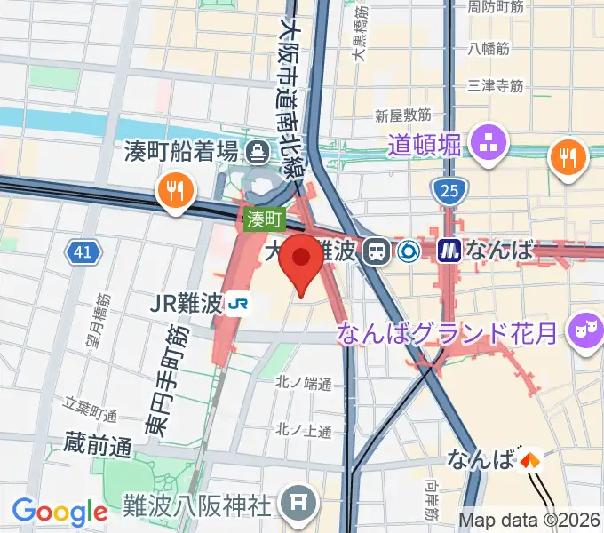 ベースオントップなんば店の地図