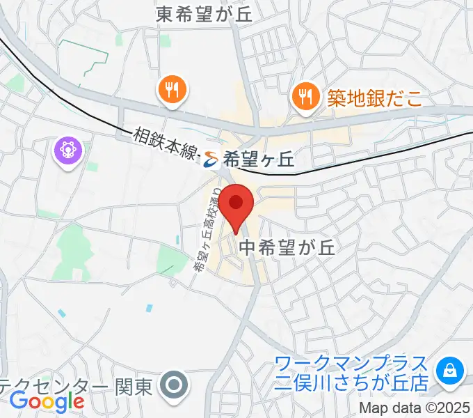 横浜日本屋楽器リトルランド希望ヶ丘の地図