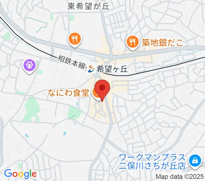 横浜日本屋楽器リトルランド希望ヶ丘の地図