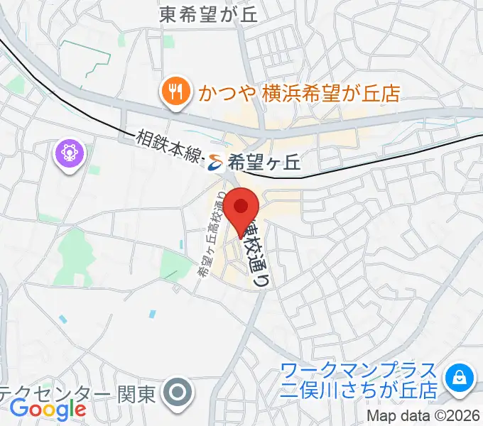 横浜日本屋楽器リトルランド希望ヶ丘の地図