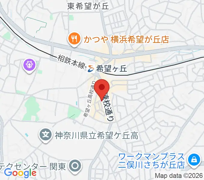 横浜日本屋楽器リトルランド希望ヶ丘の地図