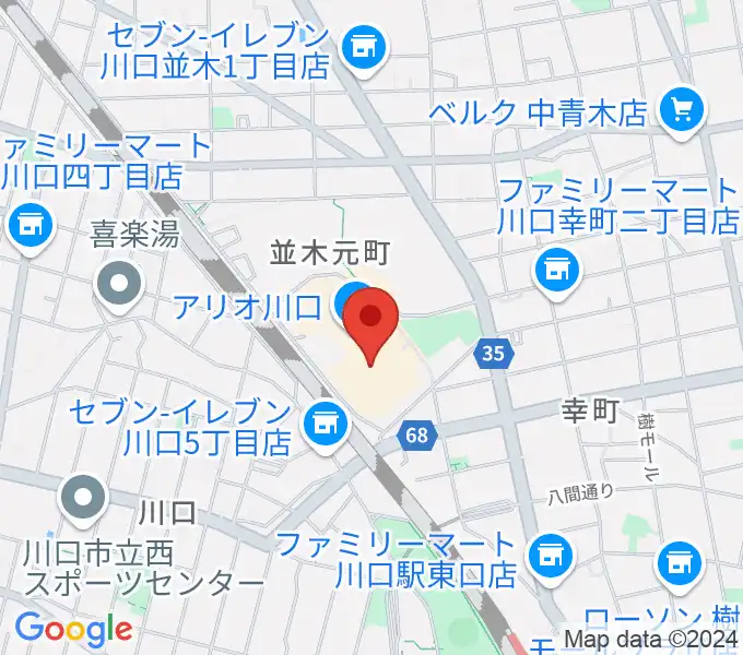 ヤマノミュージックサロン川口の地図