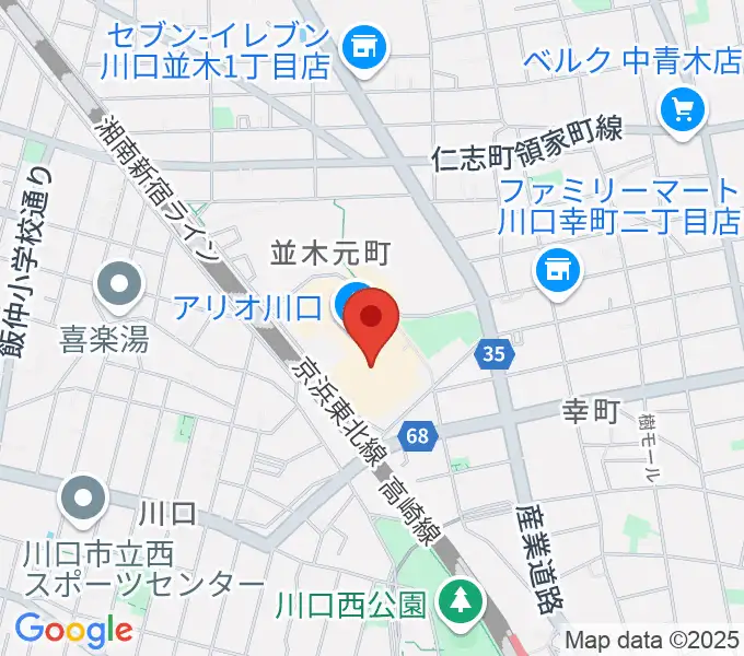 ヤマノミュージックサロン川口の地図