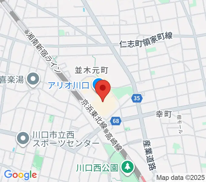 ヤマノミュージックサロン川口の地図