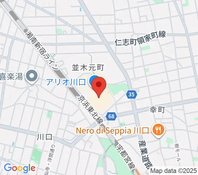 ヤマノミュージックサロン川口の地図