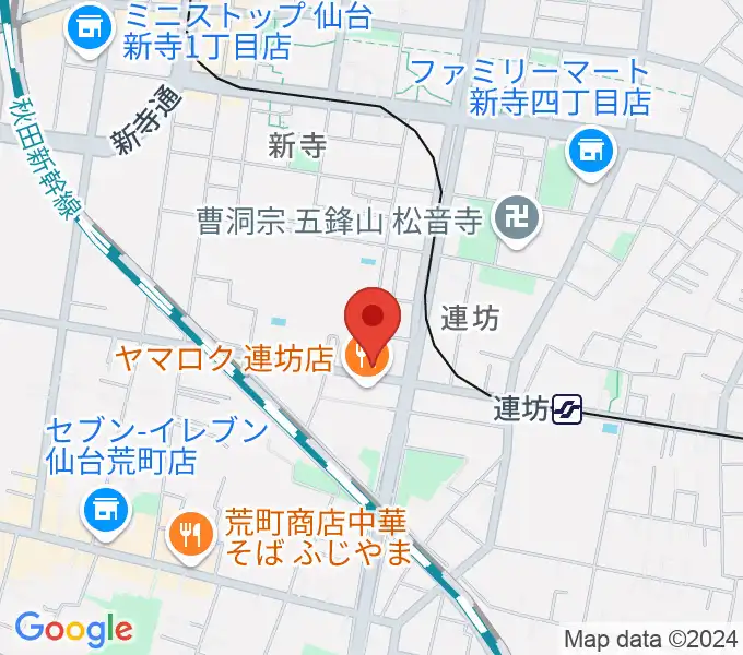 ハタケヤマ楽器の地図