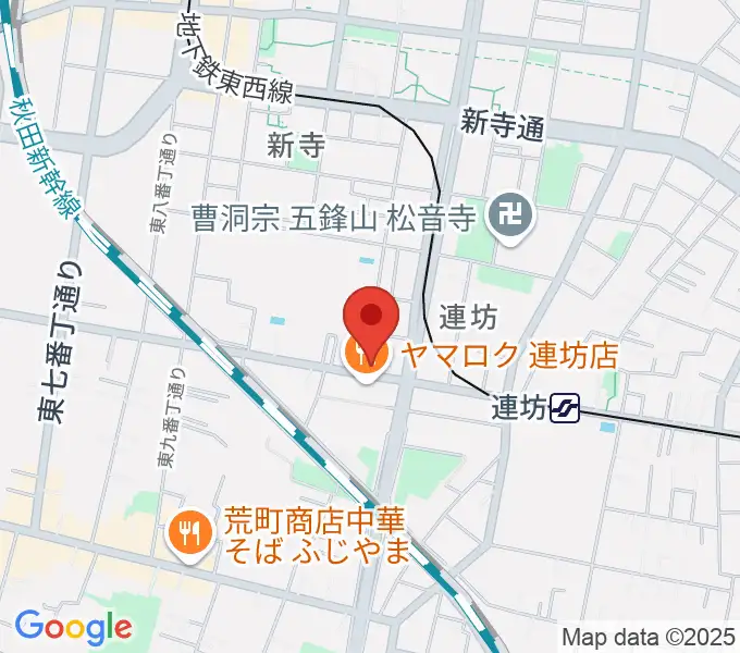 ハタケヤマ楽器の地図