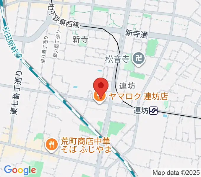 ハタケヤマ楽器の地図