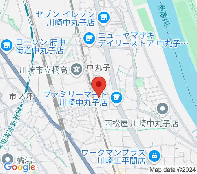 京浜楽器本社の地図