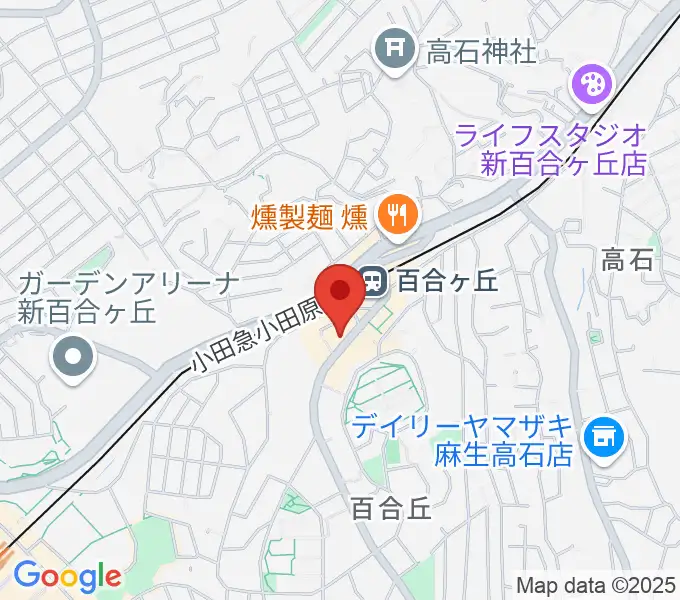 ムーザ ユリガオカの地図