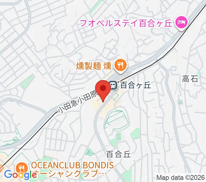 ムーザ ユリガオカの地図