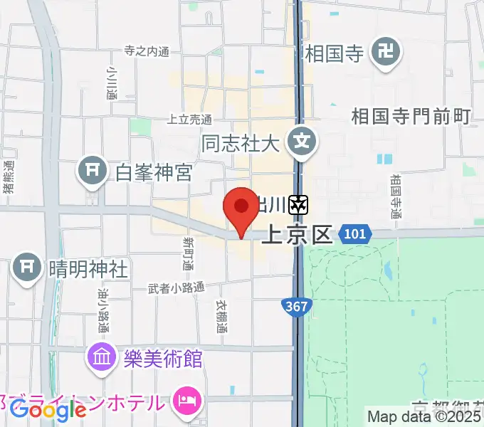 ライブハウス京都レアレアの地図
