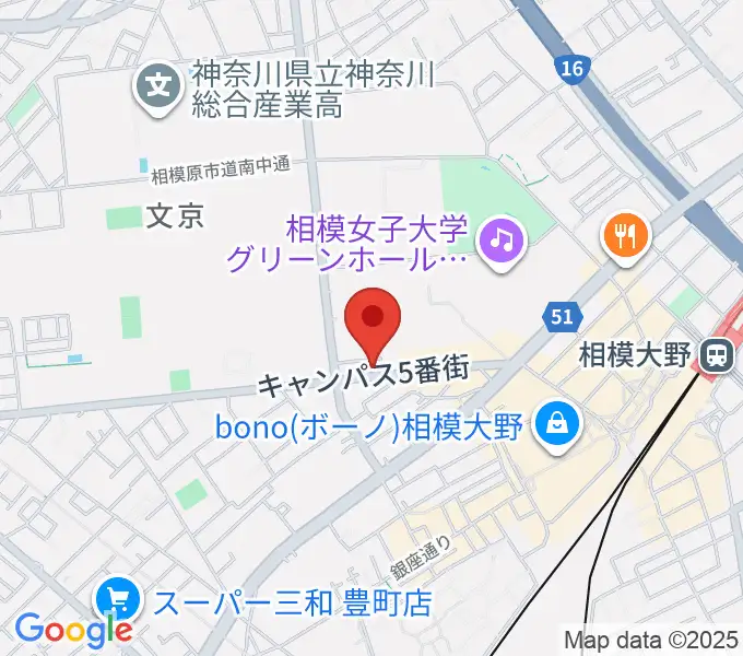 スタジオQ-on 音楽教室の地図