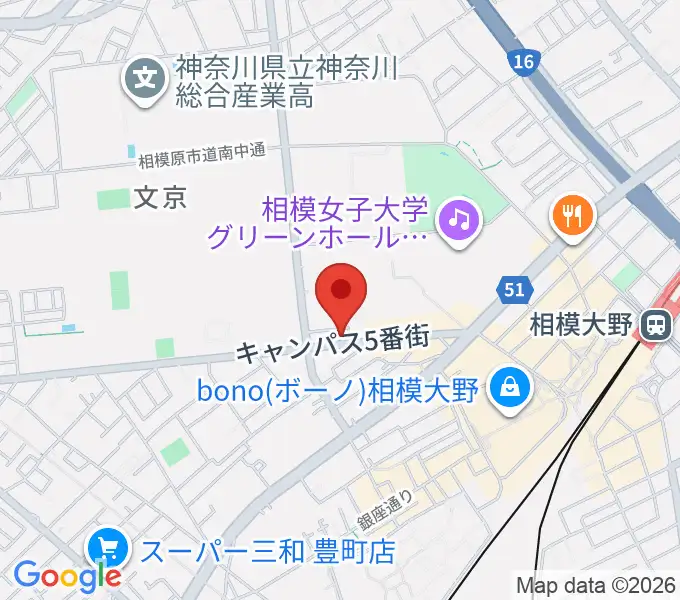 スタジオQ-on 音楽教室の地図