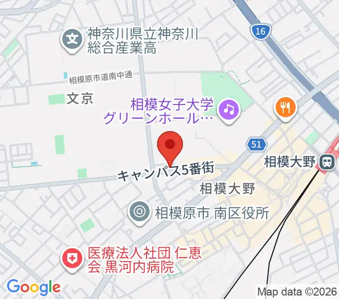 スタジオQ-on 音楽教室の地図