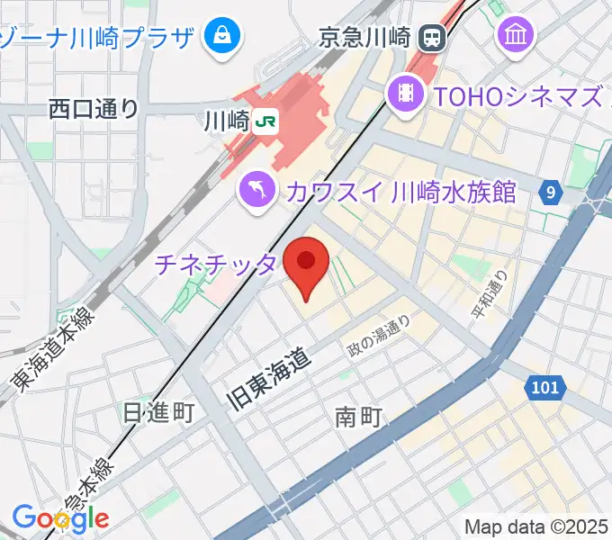山野楽器ロックイン川崎の地図
