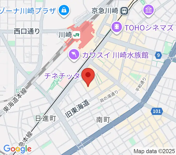 山野楽器ロックイン川崎の地図