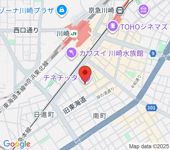 山野楽器ロックイン川崎の地図