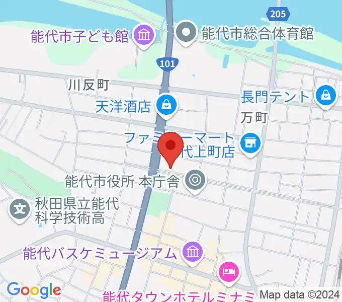 ササキ楽器の地図