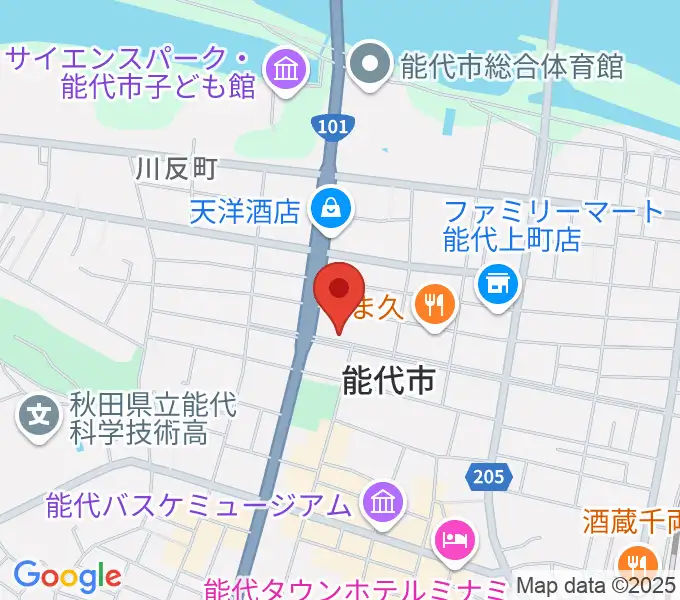 ササキ楽器の地図