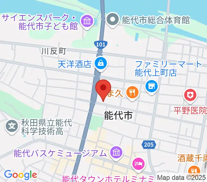 ササキ楽器の地図