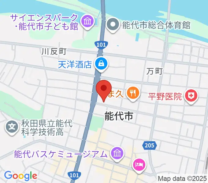 ササキ楽器の地図