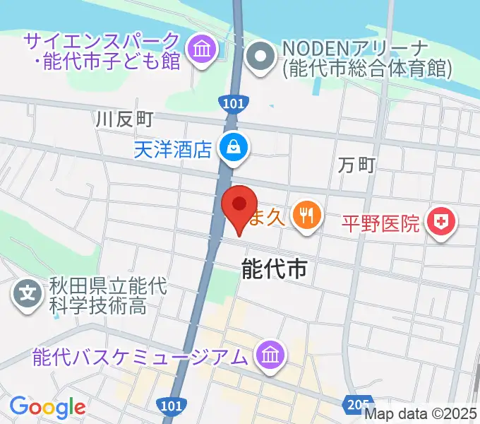 ササキ楽器の地図