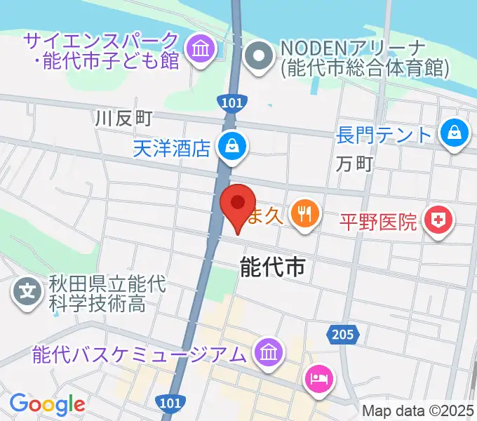 ササキ楽器の地図
