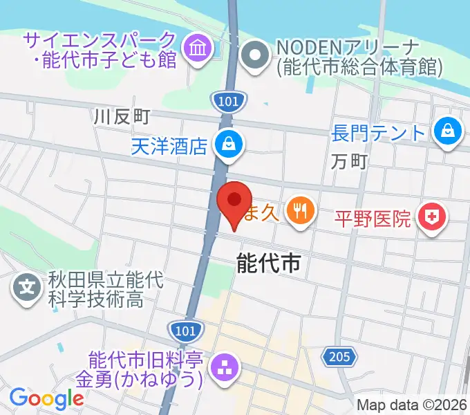 ササキ楽器の地図
